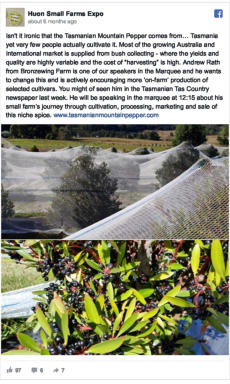 Growing Native Pepper - Huonville Small Farm Expo PDF file